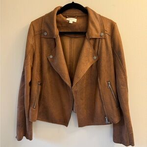 Evereve Brown Faux Leather Jacket